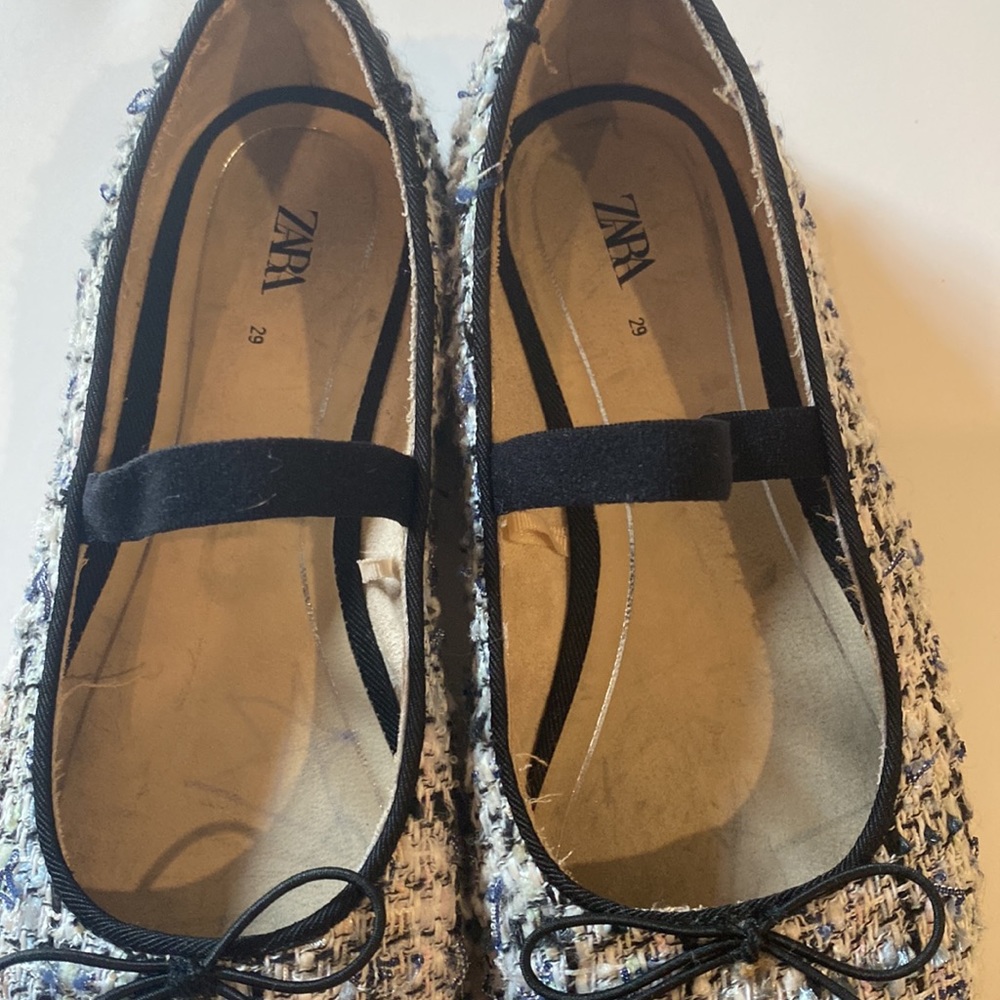 ZARA TWEED DESIGHNER INSPIRED BALLET SLIPPERS FOR KIDS - Picture 13 of 15
